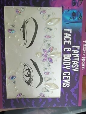 Fantasy Face & Body Gems - White with Purple Accents